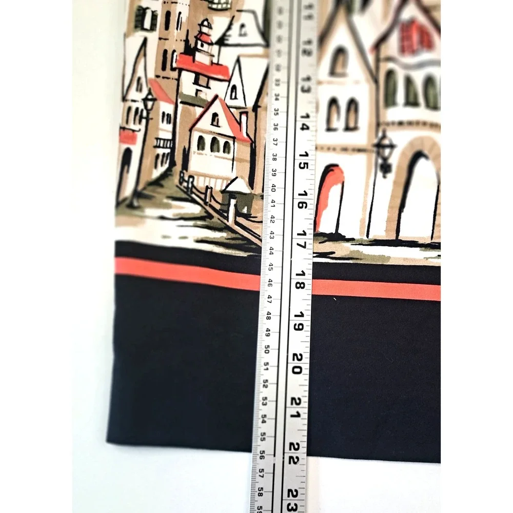 Lot of 2 Van Heusen‎ Studio Pencil Skirts Woman's 8 Geometric / City Zip Cotton